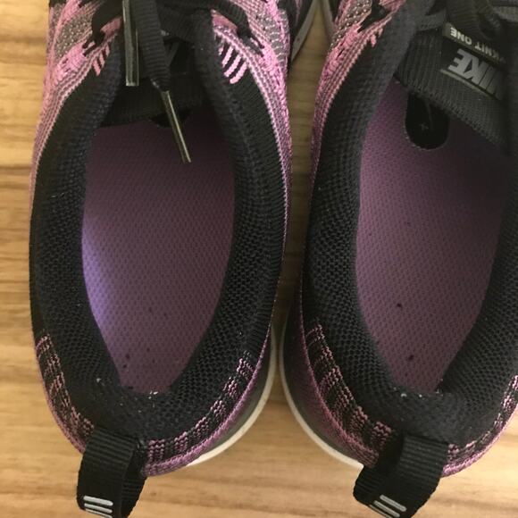 Nike Flyknit Lunar 1+ One+ Men's Size 8.5 Purple Black Racer Grey Air Max - Picture 5 of 7